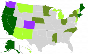 Cannabis US Map Source:http://en.wikipedia.org/wiki/File:Map-of-US-state-cannabis-laws.svg